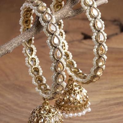 Jhumki Bangles- Polki Bangles- Kundan Bangles