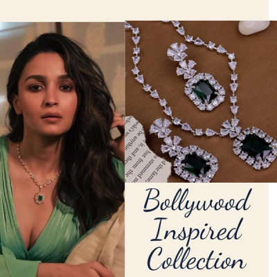 Alia Bhatt AD Necklace- CZ Necklace- American Diamond Necklace