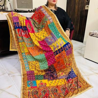 Dupatta- Pakistani Dupatta- Chunni- Mirror work Heavy Dupatta