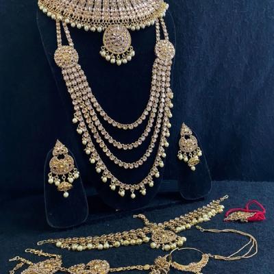 Bridal Set- Wedding Jewellery- Gold Bridal Set with full accessories