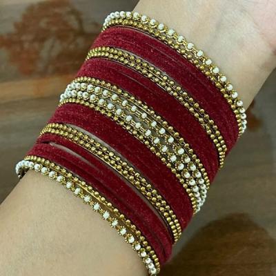 Red Velvet Bangles- Festive Bangles Set