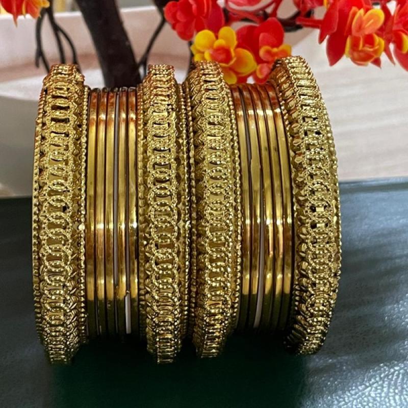 Oxidized Bangles- Silver, Gold Metal Bangles