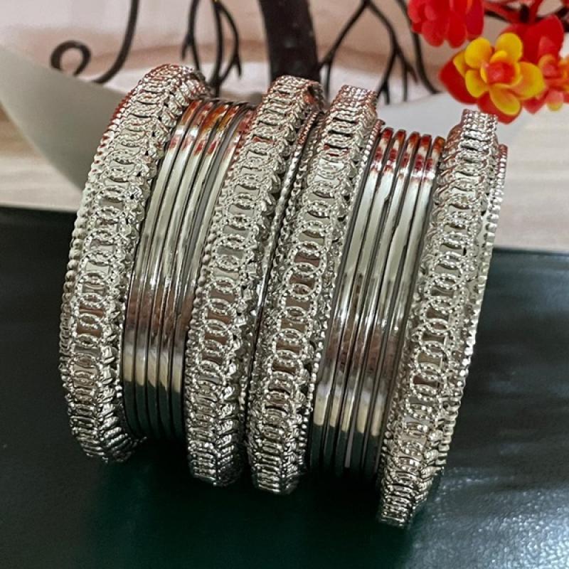 Oxidized Bangles- Silver, Gold Metal Bangles