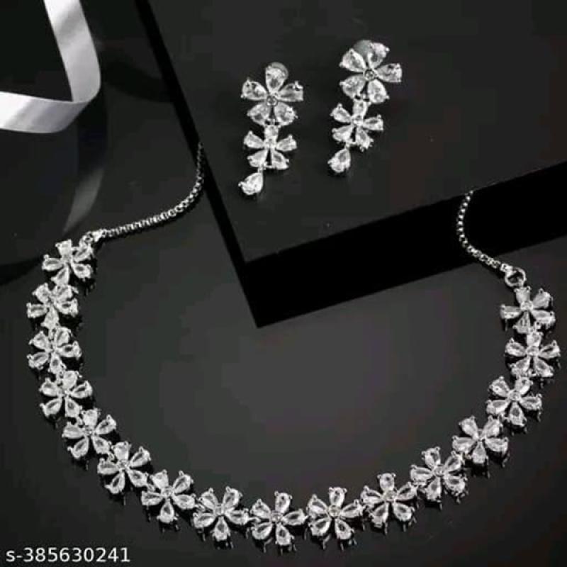 CZ Necklace Set- AD Choker Necklace