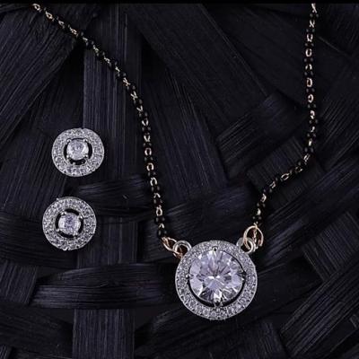 CZ Mangalsutra With Earrings- Celebrity Inspired Mangalsutra