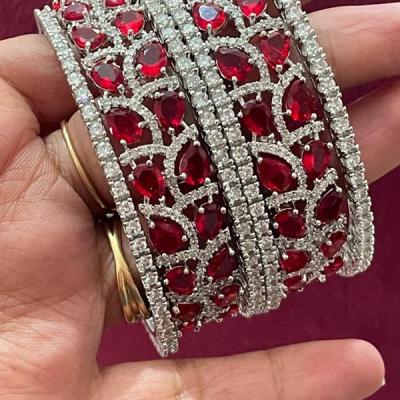 CZ Bangle Set- Designer Diamond Bangle Set