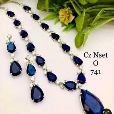 CZ Necklace Set- Celebrity Inspired AD Necklace