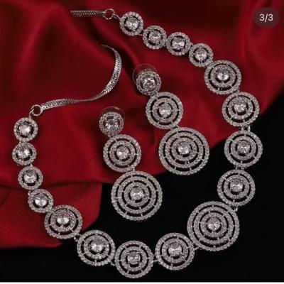 CZ Necklace Set-AD Necklace Set- Partywear Jewellery